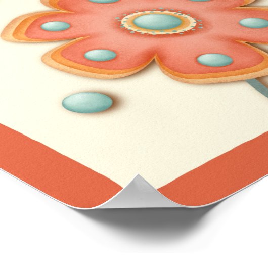 Leuke grillige dankbare libellen bloemig poster (Hoek)