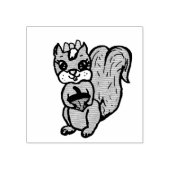 Leuke grillige eekhoorn rubberstempel (Afrduk)