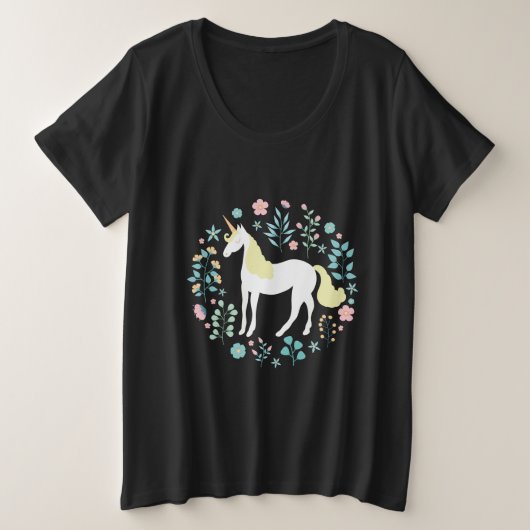 Leuke grillige eenhoorn grote maat t-shirt (Design voorkant)