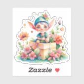 Leuke grillige elf clausule kerst sticker (Vel)