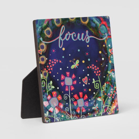 Leuke grillige focus Floral Dragonfly Inspirivity Fotoplaat (Voorkant)