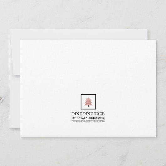 Leuke grillige hand getekend Olijfgroen Wit Save The Date (Achterkant)