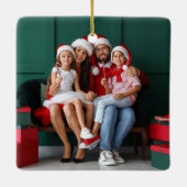 Leuke grillige hand getrokken boog Kerstmis Keramisch Ornament (Achterkant)