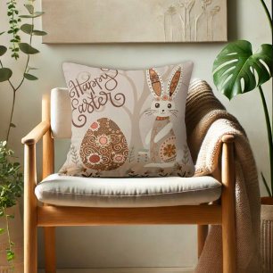 Leuke grillige Happy Easter Bunny Inspirivity Kussen