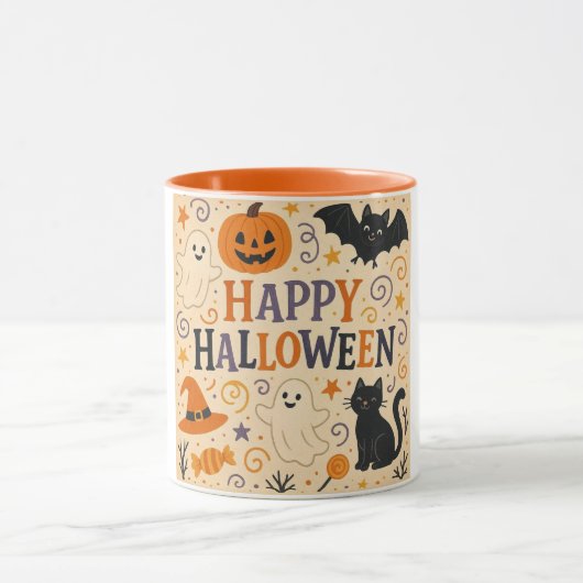 , leuke grillige Happy Halloween Mok (Midden)