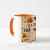 , leuke grillige Happy Halloween Mok (Voorkant links)