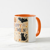 , leuke grillige Happy Halloween Mok (Voorkant rechts)