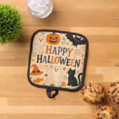 , leuke grillige Happy Halloween Pannenlap (Top down)