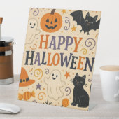 , leuke grillige Happy Halloween Reclamebord Met Voetstuk (Insitu)