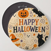, leuke grillige Happy Halloween Ronde Button 6,0 Cm (Voorkant /achterkant)