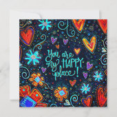 Leuke grillige Happy Place Hart Liefde Inspirivity (Voorkant)