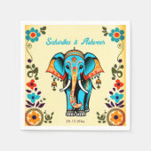 Leuke grillige Indiase bruiloft  olifant Servet (Voorkant)