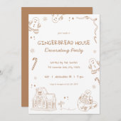 Leuke grillige kerststolhuis-decoratiefeestje kaart (Voorkant / Achterkant)