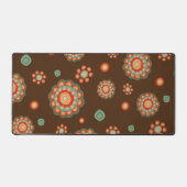 Leuke grillige kleurrijke vrolijke bloemen bureaumat (Voorkant)