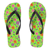 Leuke grillige kolibries lente bloemen patroon teenslippers (Voetbed)