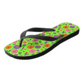 Leuke grillige kolibries lente bloemen patroon teenslippers (Schuin)