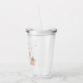 Leuke grillige magische eenhoorn roze prinses Kind Acryl Drinkbeker (Links)