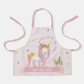 Leuke grillige magische eenhoorn roze prinses Kind Schort (Voorkant)