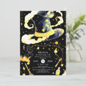 Leuke grillige magische tovenaar verjaardag kaart (Staand voorkant)