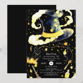 Leuke grillige magische tovenaar verjaardag kaart (Voorkant / Achterkant)