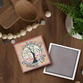 Leuke grillige omhelzen Life Tree Inspirivity Magneet