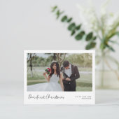 Leuke grillige Onze eerste Kerstmisfoto Briefkaart (Staand voorkant)