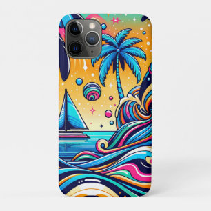 Leuke grillige psychedelische zeilboot Case-Mate iPhone case