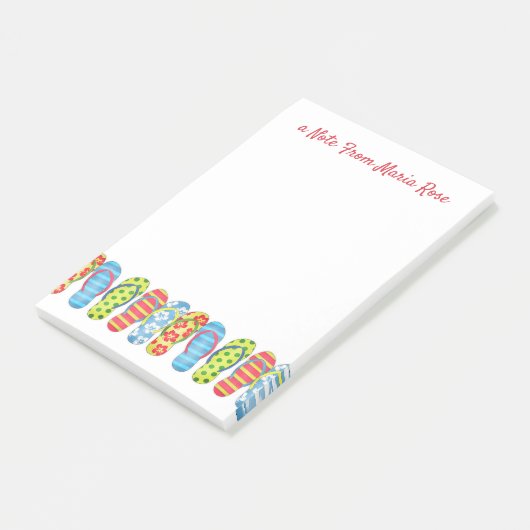 Leuke grillige strand leuke Teenslippers op maat Post-it® Notes (Schuin)