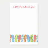 Leuke grillige strand leuke Teenslippers op maat Post-it® Notes (Voorkant)