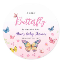 Leuke grillige vlinder meisjes roze Baby shower