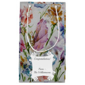 Leuke grillige vlinders en bloemen klein cadeauzakje (Voorkant)