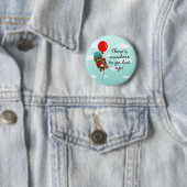 Leuke grillige vogel & Motivatie citaat Ronde Button 5,7 Cm (In situ)