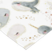 Leuke grillige walvis oceaan onder het Zee thema Tafelkleed (Gekanteld)