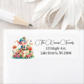 Leuke grillige Waterverf kerst elf Etiket (Insitu)