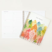 Leuke grillige Waterverf pastelbomen Planner (Display)