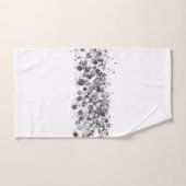 Leuke grillige zilveren zwarte cirkels op witte ha bad handdoek (Handdoek)