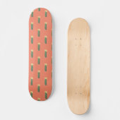 Leuke groene cactus gele bloem woestijn persoonlijk skateboard (Voorkant)