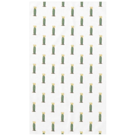 Leuke groene cactus gele bloem woestijn tafelkleed (Voorkant)