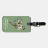 Leuke groene dame bug Inspirerend avontuur citaat Bagagelabel (Voorkant horizontaal)