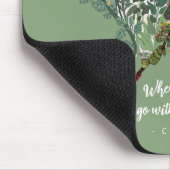 Leuke groene dame bug Inspirerend avontuur citaat Muismat (Hoek)