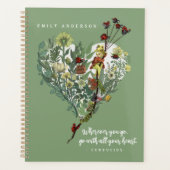 Leuke groene dame bug Inspirerend avontuur citaat Planner (Voorkant)