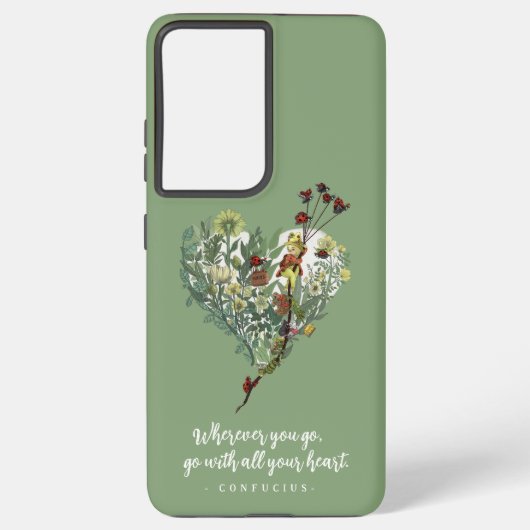Leuke groene dame bug Inspirerend avontuur citaat Samsung Galaxy Hoesje (Achterkant)