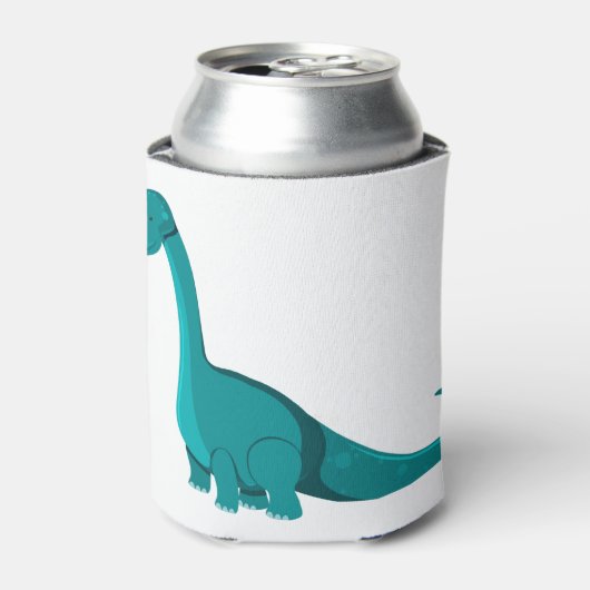 Leuke groene dinosaurus blikjeskoeler (Blikje Voorkant)