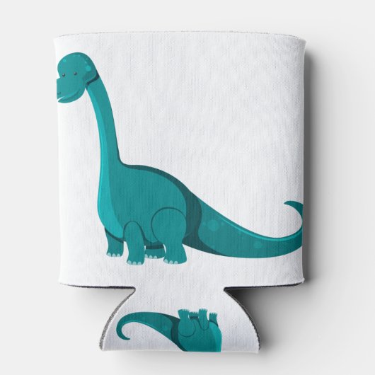 Leuke groene dinosaurus blikjeskoeler (Achterkant)