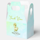 Leuke groene dinosaurus thema Baby shower Fav Bedankdoosjes (Geopend)