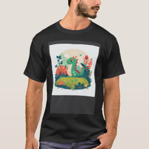 Leuke Groene Draak in een tuinbos T-shirt