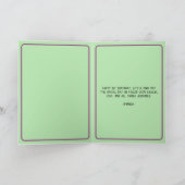 Leuke Groene en Paarse Dinosaurussen Jongen 1e Ver Kaart (Binnen)