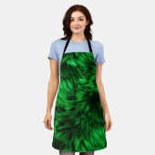 Leuke Groene faux monster bont textuur Schort (Gedragen)