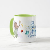 Leuke groene fee Alle wensen worden ingewilligd Mok (Voorkant links)