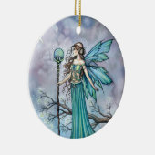 Leuke Groene Feeënornament van Molly Harrison Keramisch Ornament (Rechts)